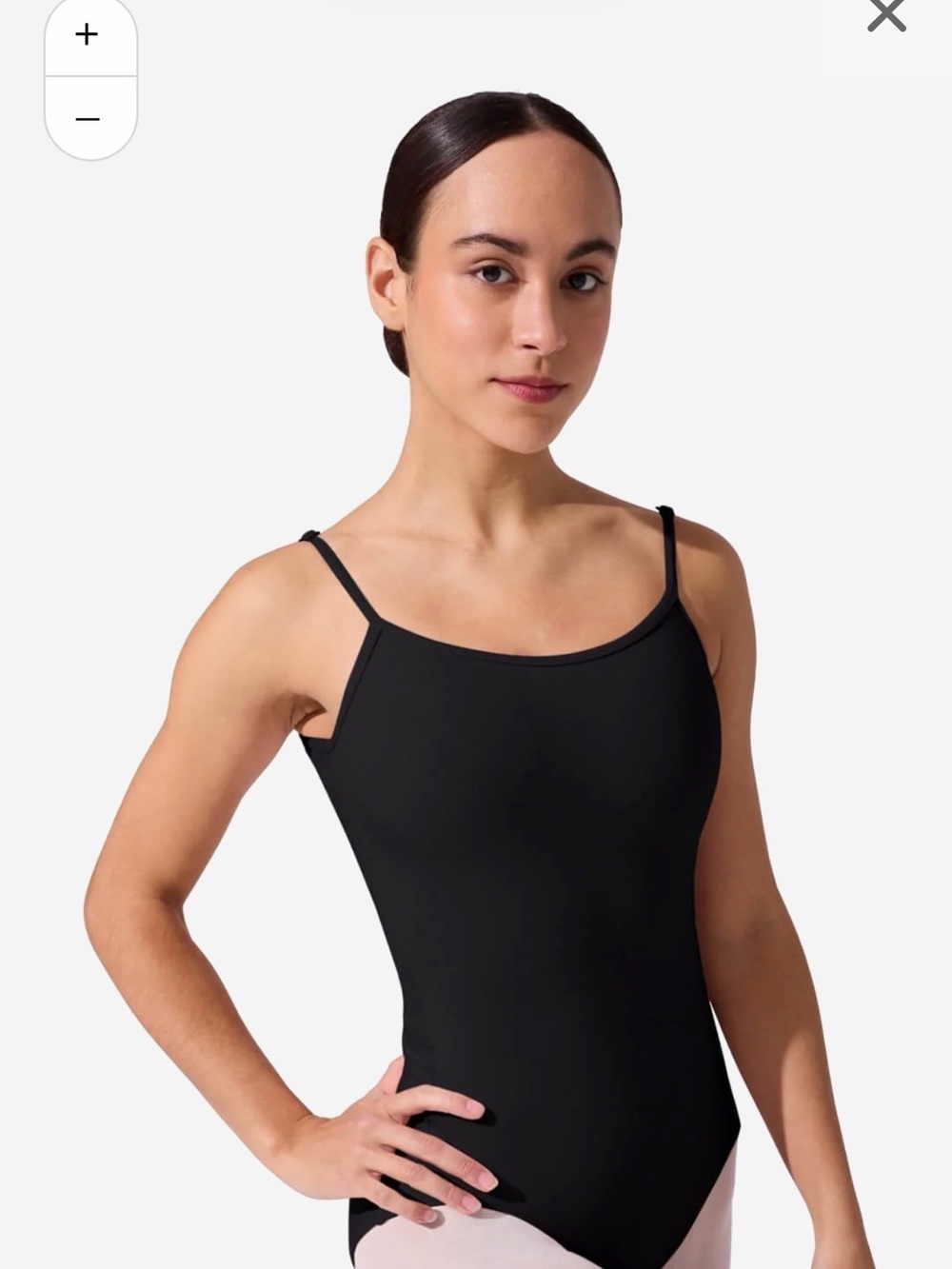 Capezio Black DB Strap Cami Leotard Dance Bodysuit Sz Large NEW